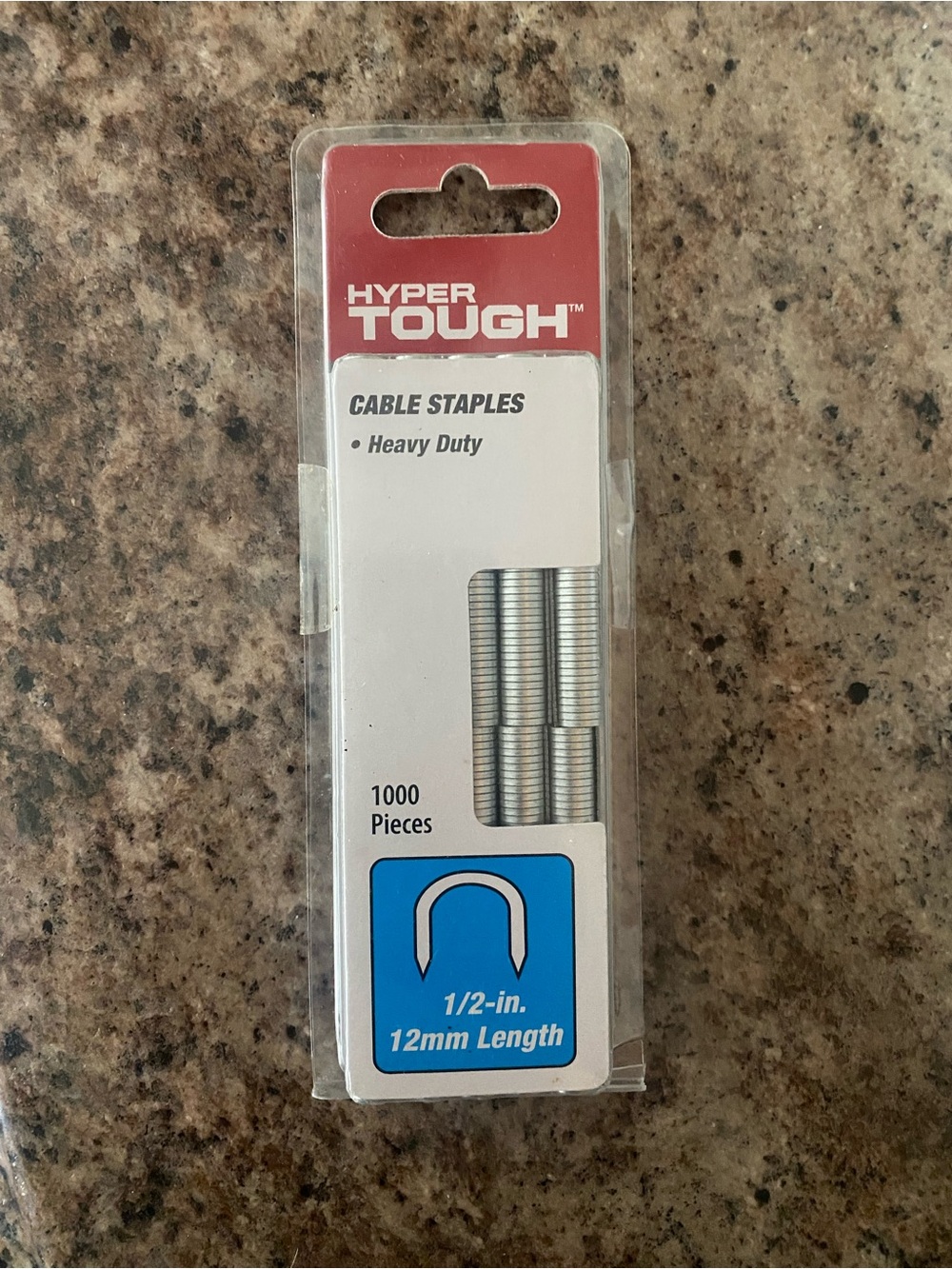 Hyper Tough Heavy Duty Cable Staples - Silver 1000 Pieces New